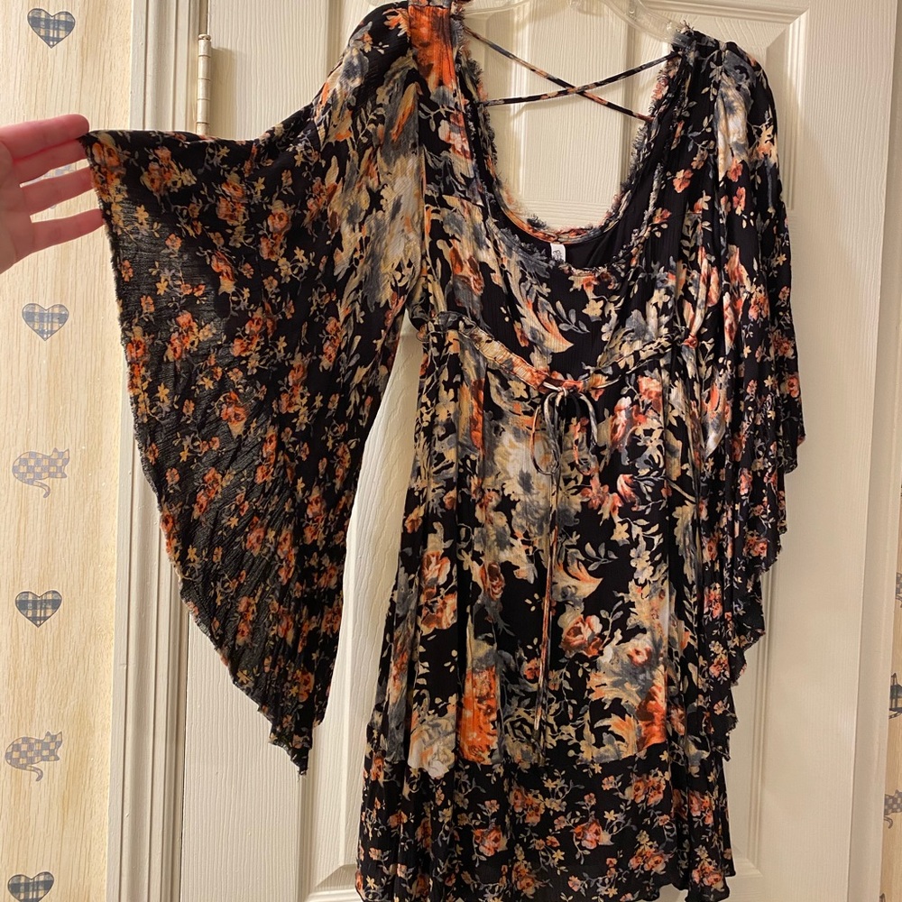 Floral Bell Sleeve Free People Dress